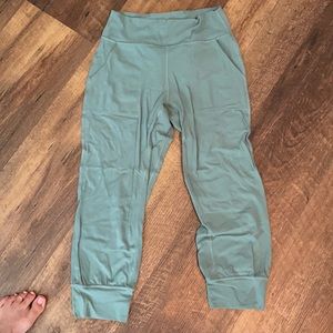 Green lululemon align joggers crops